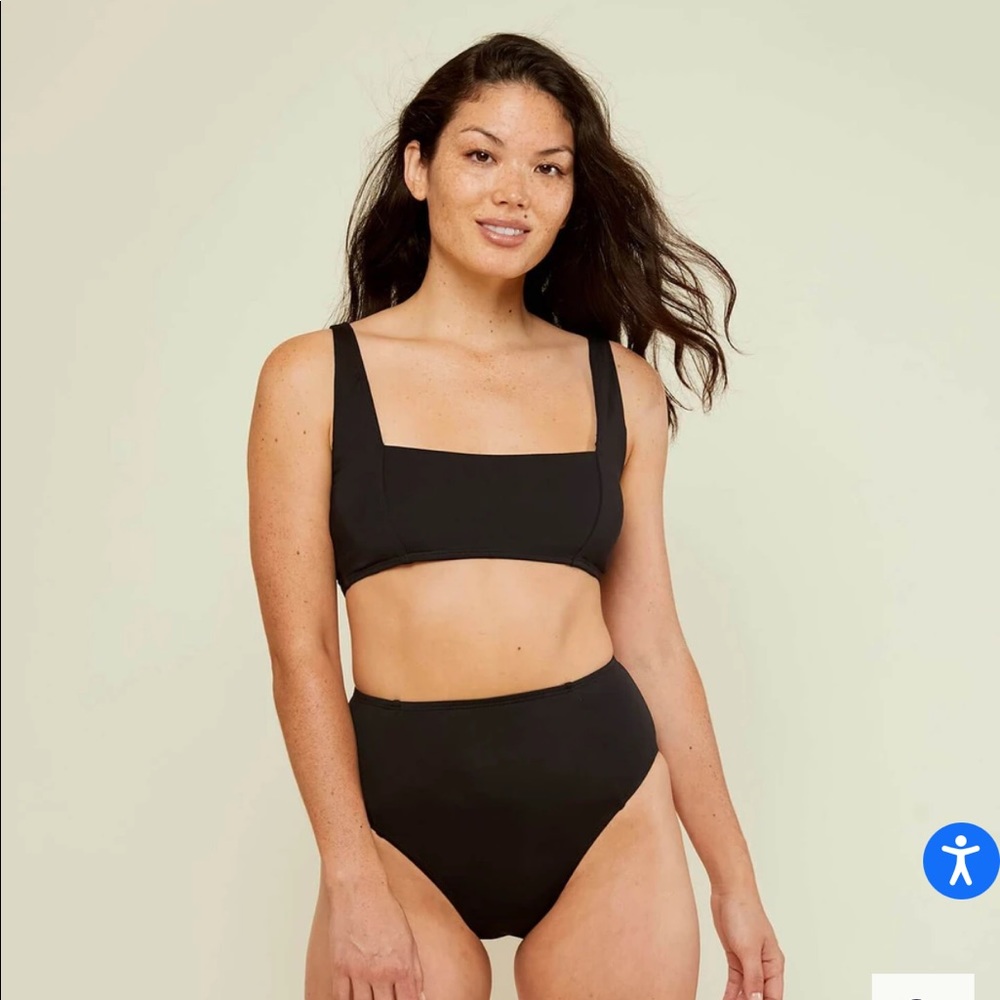 Black Andie Highwaist bottom bikini bottom